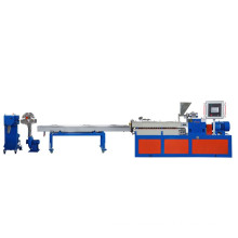 Water cooling strands pelletizing extrusion line